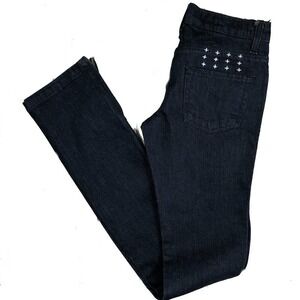 NWT KSUBI 26 DARK WASH SKINNY ANKLE ZIP JEANS 112362